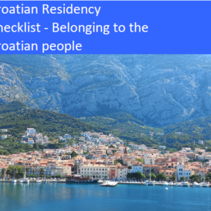 Croatian Residency Checklist - Belonging to the Croatian people